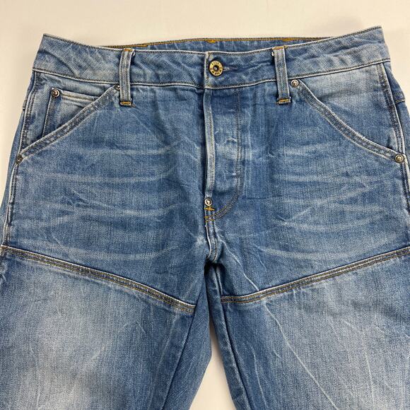 G-Star Raw 5620 3D Knee Slim Jeans Button Fly Medium Wash Size 28x30 - Picture 8 of 16